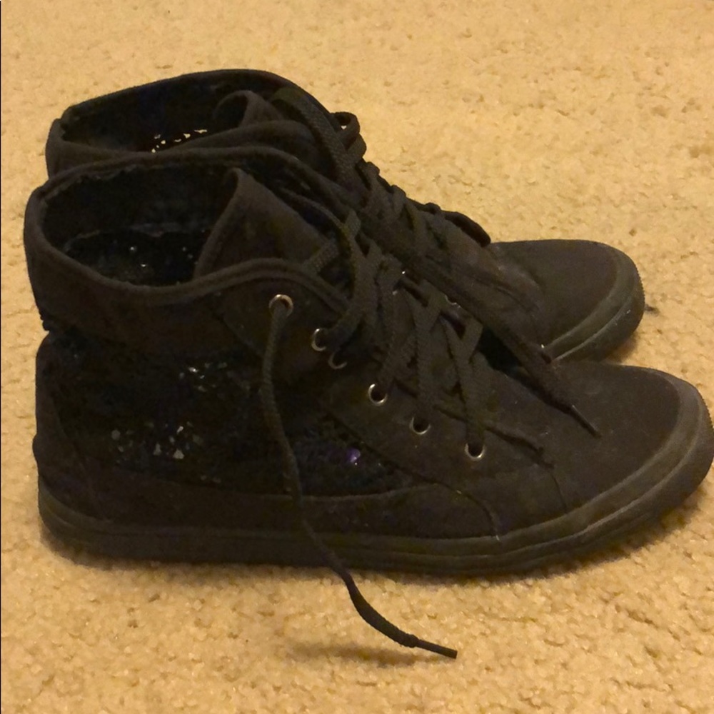 High Top Woven Sneakers